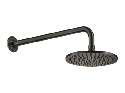 Верхний душ Gessi Inciso Ø200 мм, настенный, цвет Black Metal Brushed PVD