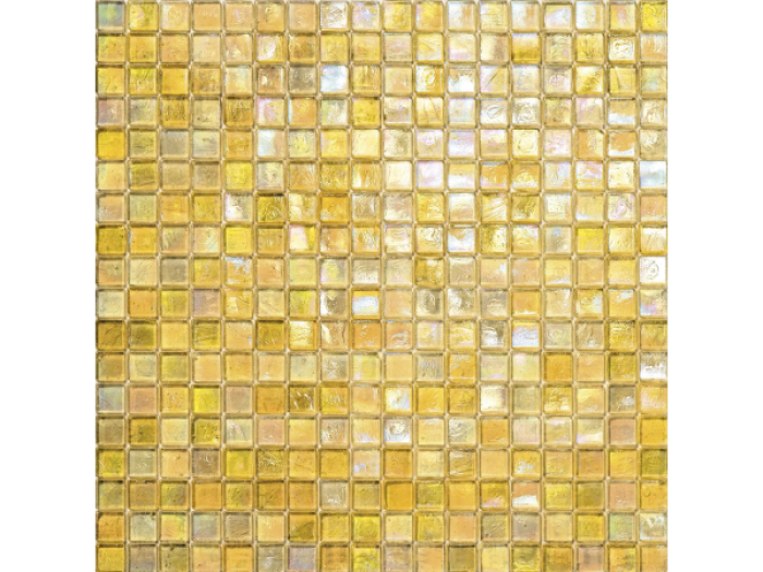 На изображении товар Sicis Стеклянная мозаика Glimmer Mango chips size 15x15 mm sheet size 295x295 mm от официального представителя в Москве
