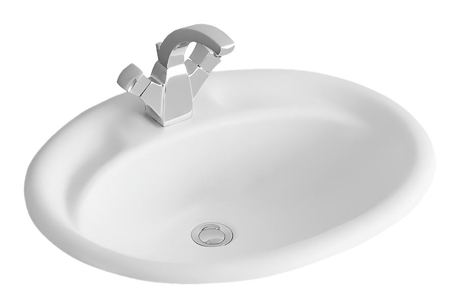 Раковина Villeroy&Boch Florine, встраиваемая, на столешницу (640х520 мм), цвет: Альп. белый CeramicPlus