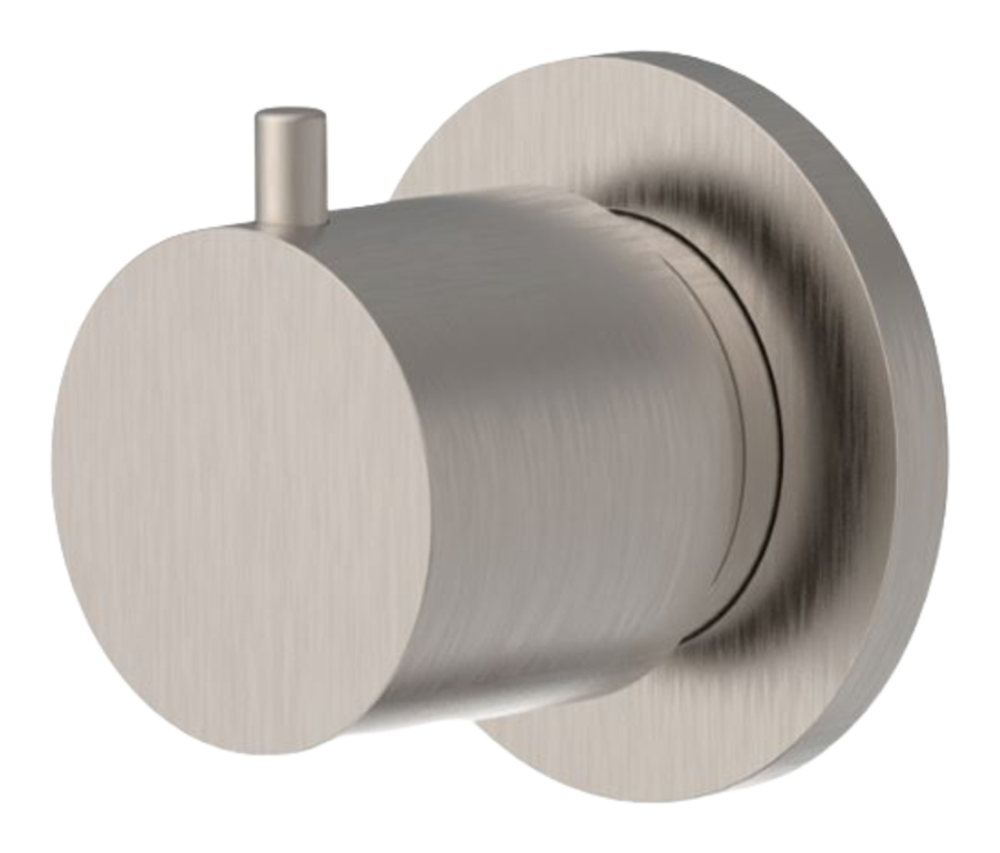 Переключатель Carlo Frattini Spillo Steel, на 2 потребителя, настенный, внешняя часть, цвет нержавеющая сталь