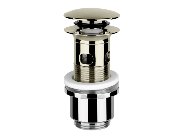 На изображении товар Донный клапан Gessi Technical автоматический Stop&Go для раковины c переливом, цвет Nickel PVD от официального представителя в Москве
