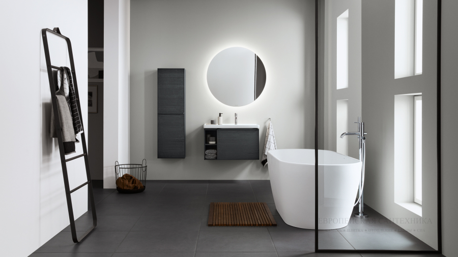 Раковина Duravit D-Neo для мебели, 800x480 мм, чаша справа, на 1 отверстие под смеситель, цвет белый - изображение 9