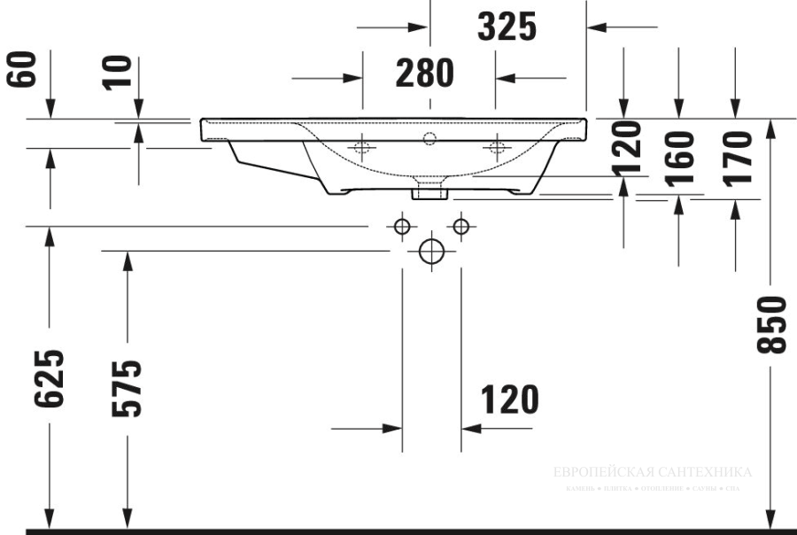 Раковина Duravit D-Neo для мебели, 800x480 мм, чаша справа, на 1 отверстие под смеситель, цвет белый - изображение 13