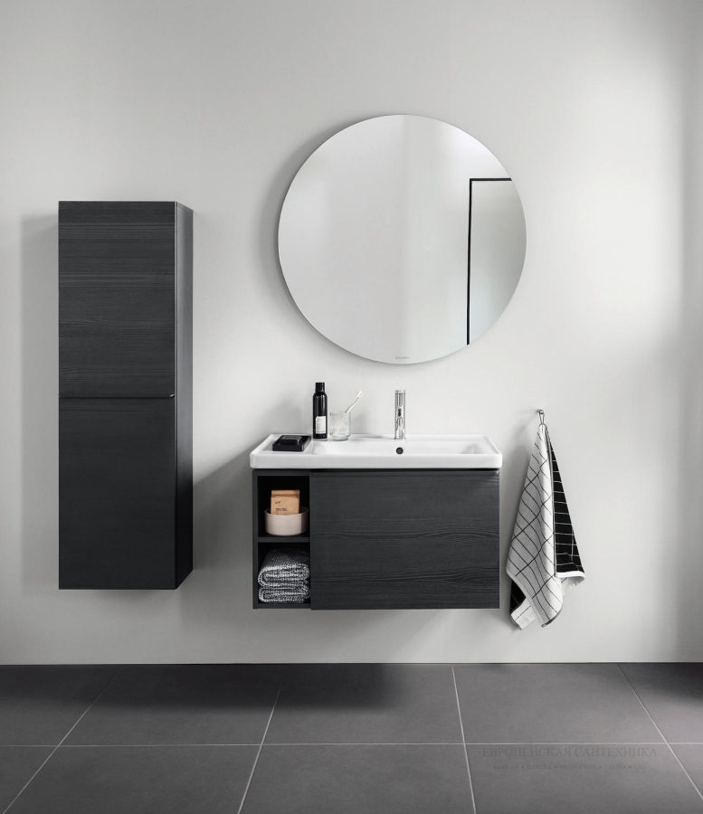 Раковина Duravit D-Neo для мебели, 800x480 мм, чаша справа, на 1 отверстие под смеситель, цвет белый - изображение 7