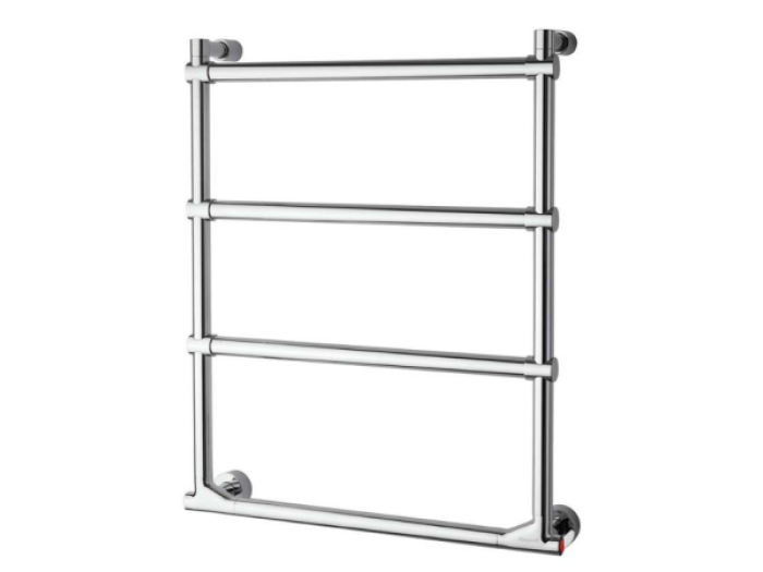 На изображении товар Полотенцесушитель Margaroli Sole, электрический, (кнопка справа), 638,5х105x530 мм, цвет Brushed Warm Bronze PVD (gessi 726) от официального представителя в Москве