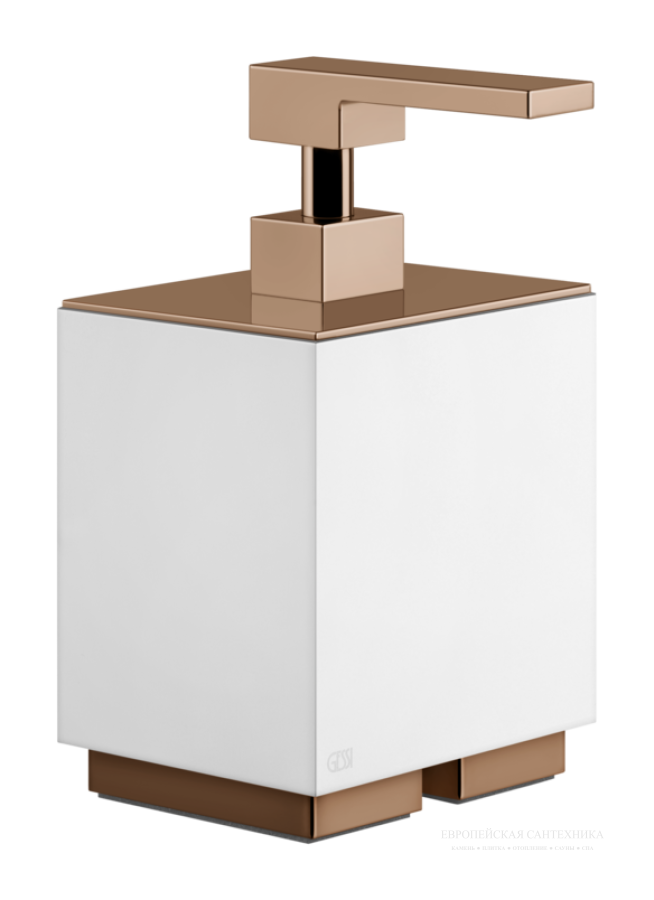 Дозатор для жидкого мыла настольный Gessi Rettangolo, цвет Copper PVD