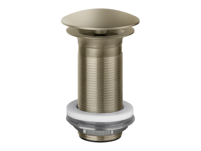 На изображении товар Донный клапан Gessi Technical Accessories, h100хØ72 мм, свободного слива, для раковины без перелива, цвет Finox Brushed Nickel от официального представителя в Москве