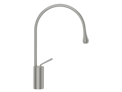 Смеситель для раковины Gessi Goccia h438 мм, со средним изливом, без донного клапана, цвет Chrome Brushed