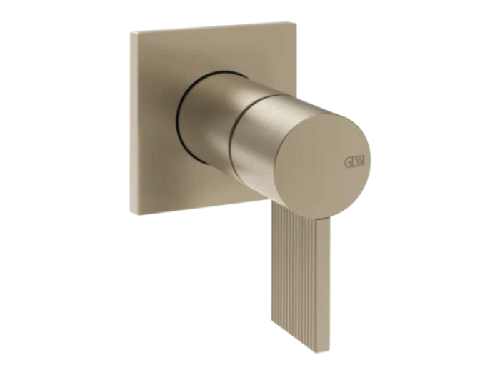 На изображении товар Смеситель для раковины Gessi Inverso, настенный, на 1 выход, внешняя часть, Н-95 мм, цвет Finox Brushed Nickel от официального представителя в Москве