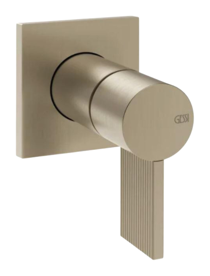 Смеситель для раковины Gessi Inverso, настенный, на 1 выход, внешняя часть, Н-95 мм, цвет Finox Brushed Nickel