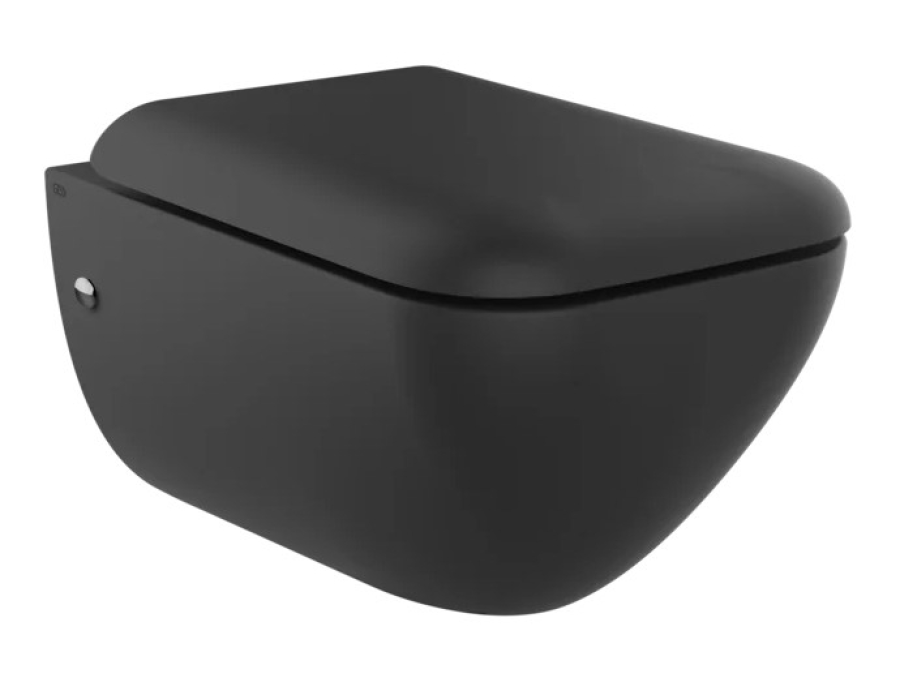 Унитаз Gessi Goccia, подвесной, со встроенным сифоном и сиденьем, 540хh350 мм, цвет Matt Black Ceramic