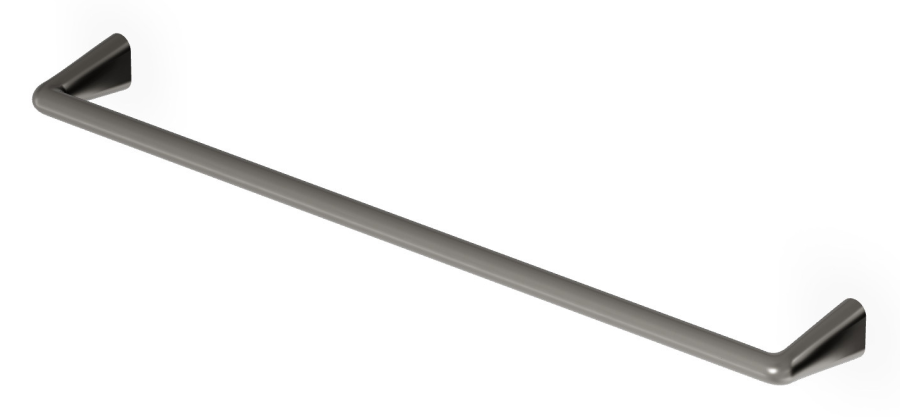 Полотенцедержатель Zucchetti Medameda, настенный, L. 600 мм, цвет Brushed Metal Black