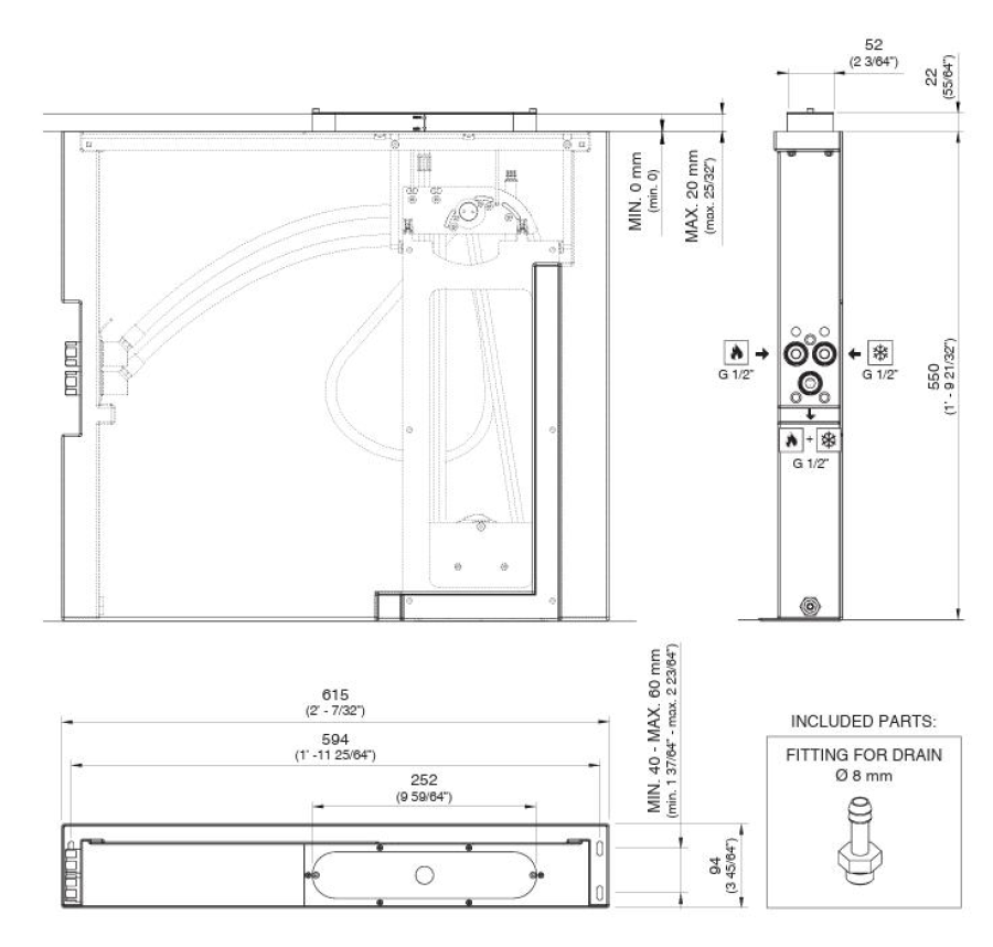Скрытая часть CEA Design Built-in Parts, для смесителя на борт ванны - изображение 1