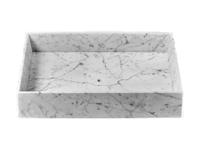 На изображении товар Раковина Nabatei Antonio Lupi, накладная, 54 x 40 x 10 см, мрамор, цвет Bianco Carrara от официального представителя в Москве