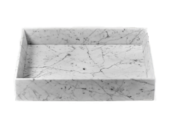 На изображении товар Раковина Nabatei Antonio Lupi, накладная, 54 x 40 x 10 см, мрамор, цвет Bianco Carrara от официального представителя в Москве