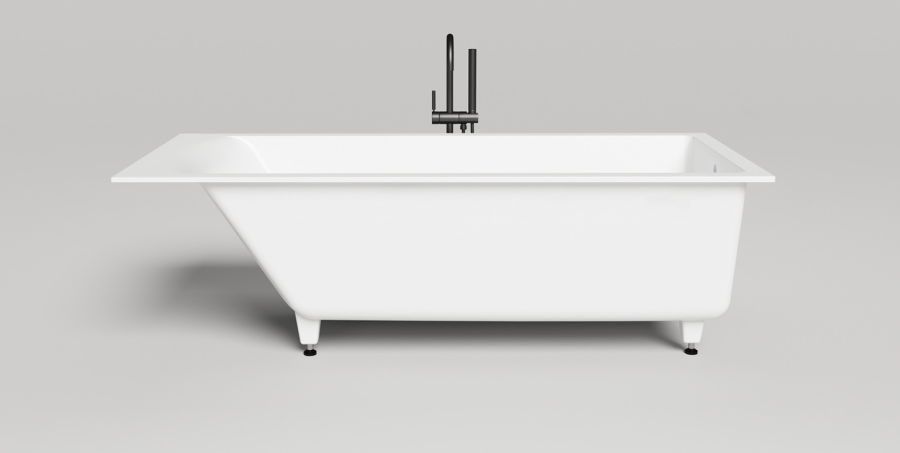 Ванна Salini Cascata  1800х800х600 мм, прямоугольная, встраиваемая, регулируемые ножки до 20 мм,материал S-Sense, цвет белый глянцевый - изображение 1