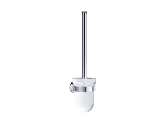 На изображении товар Ёршик туалетный Joerger Valencia, настенный, колба из матового стекла с настенным держателем, цвет розовое золото от официального представителя в Москве