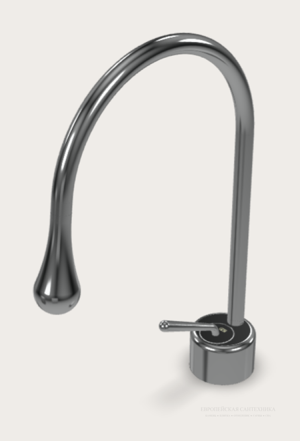 Cмеситель для раковины Gessi Goccia h309 мм, с коротким изливом, без донного клапана, цвет Chrome - изображение 1