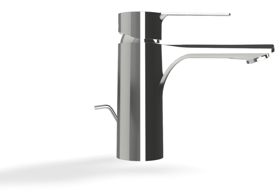 Смеситель для раковины Carlo Frattini Mast, однорычажный, c донным клапаном Click-Clack, 2 гибкими шлангами, Н-146 мм, цвет хром - изображение 2