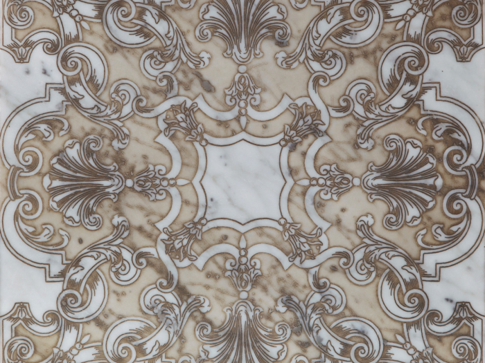 На изображении товар Akros Venezia Камень Dogma Classic Hopus Old Bianco Carrara 40x40x1 от официального представителя в Москве
