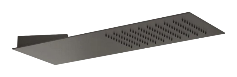 Верхний душ Gessi Tremillimetri Quadro 200, для настенного крепления, L-550 мм, цвет Black Metal Brushed PVD