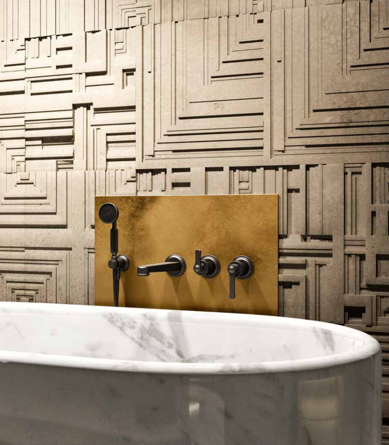 Излив Gessi Venti20, настенный, цвет Brushed Brass PVD - изображение 1