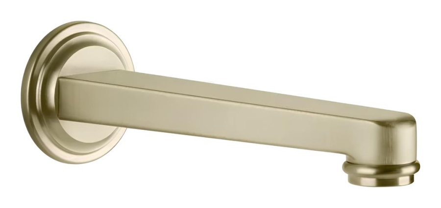 Излив Gessi Venti20, настенный, цвет Brushed Brass PVD