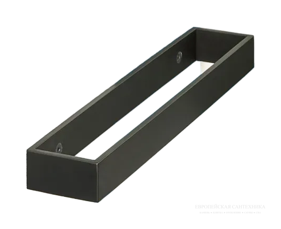 Полотенцедержатель Cielo  600х60х30 мм, прямоугольный, цвет Matt Black