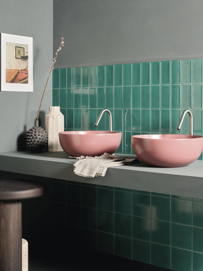 Iris ceramica Керамическая плитка BDA Citta di Faenza Geo verde glossy 15x7,5 - изображение 4