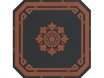 CERAMICHE GRAZIA Керамогранит OLD ENGLAND OTTAGONO DECORO BLACK 20X20 CHESTER