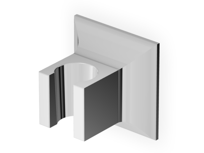 На изображении товар Держатель ручной лейки Zucchetti Bellagio, настенный, 55х55 мм, цвет хром от официального представителя в Москве