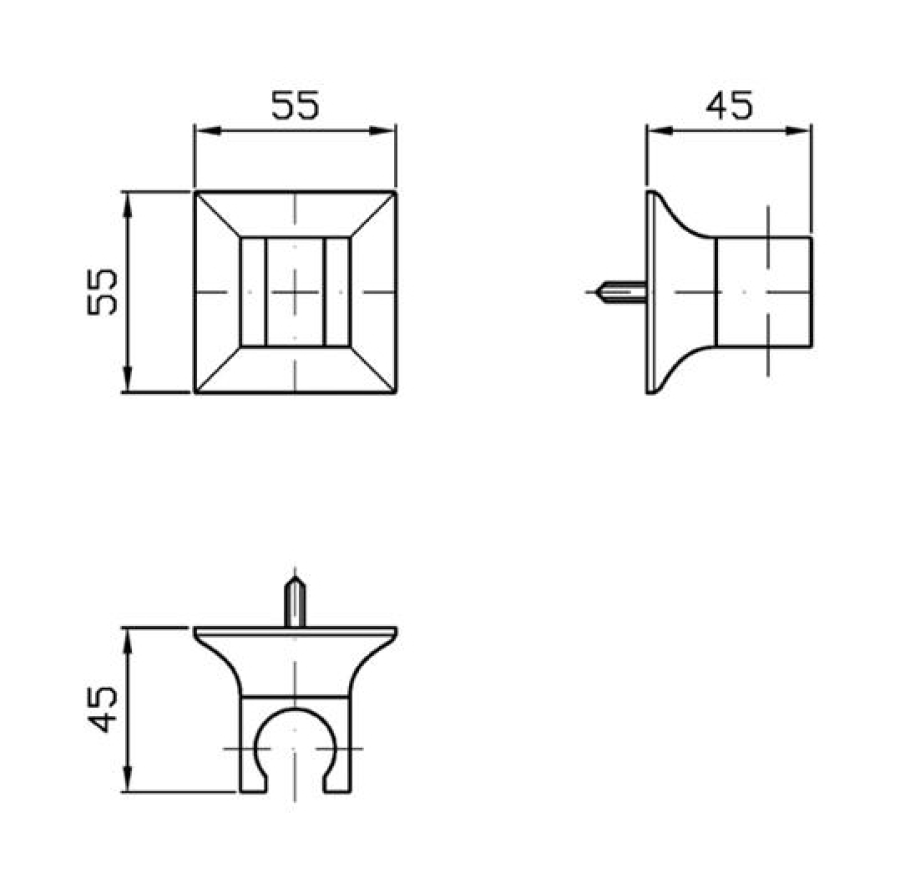 Держатель ручной лейки Zucchetti Bellagio, настенный, 55х55 мм, цвет хром - изображение 1