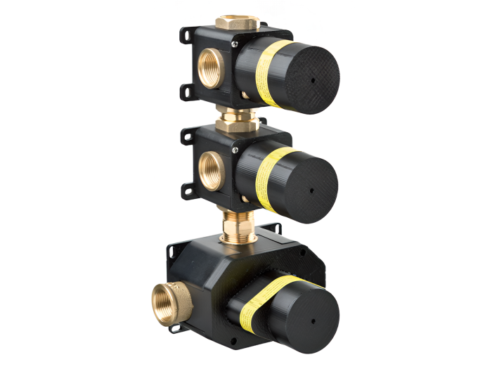 На изображении товар Скрытая часть Newform, для термостата, с 2-мя запорными вентилями от официального представителя в Москве