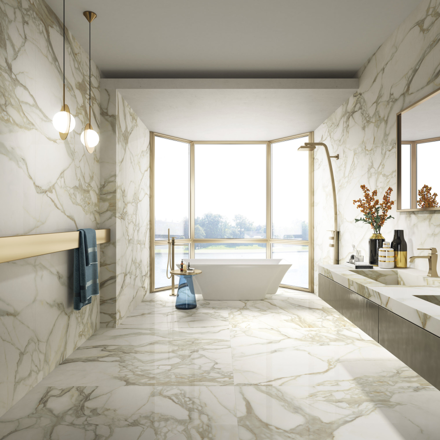 FMG Maxfine Керамогранит Marmi Calacatta Oro lucidato  75x37,5 - изображение 1