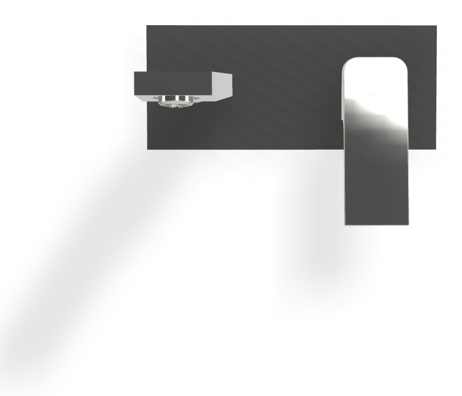 Смеситель для раковины Carlo Frattini Fit, настенный, с донным клапаном Click-Clack, излив 200 мм, внешняя часть, цвет хром - изображение 1