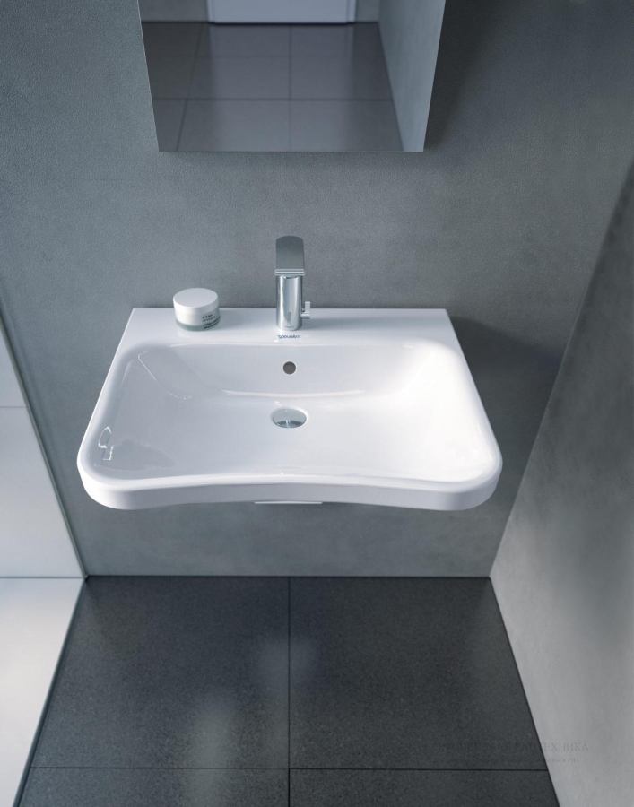 Раковина Duravit DuraStyle Vital подвесная, 650х570 мм, с переливом, с 1 отверстием под смеситель, цвет белый - изображение 2