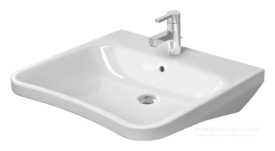 Раковина Duravit DuraStyle Vital подвесная, 650х570 мм, с переливом, с 1 отверстием под смеситель, цвет белый