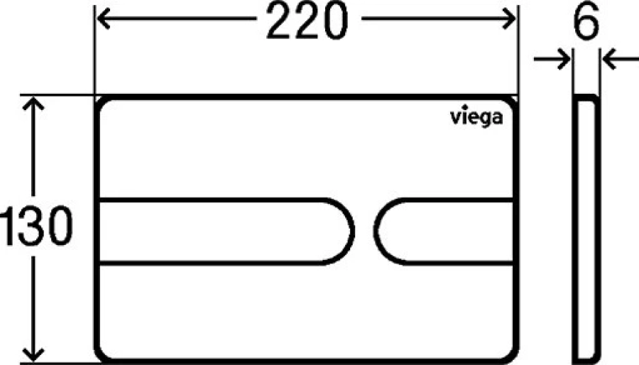 Инсталляция Viega Prevista Dry для подвесного унитаза с клавшей Visign for Style 23, 1120 х 500 мм, цвет хром - изображение 3