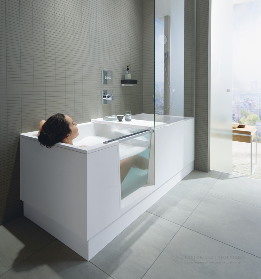 Ванна с душевой перегородкой Duravit Shower+Bath, 1700 x 750 мм, цвет белый - изображение 2