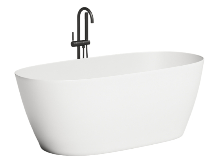 На изображении товар Ванна Salini Sofia Light 1650x750x600h мм, донный клапан "Up&Down" белый, сифон, без отверстия перелива, цвет белый глянцевый от официального представителя в Москве