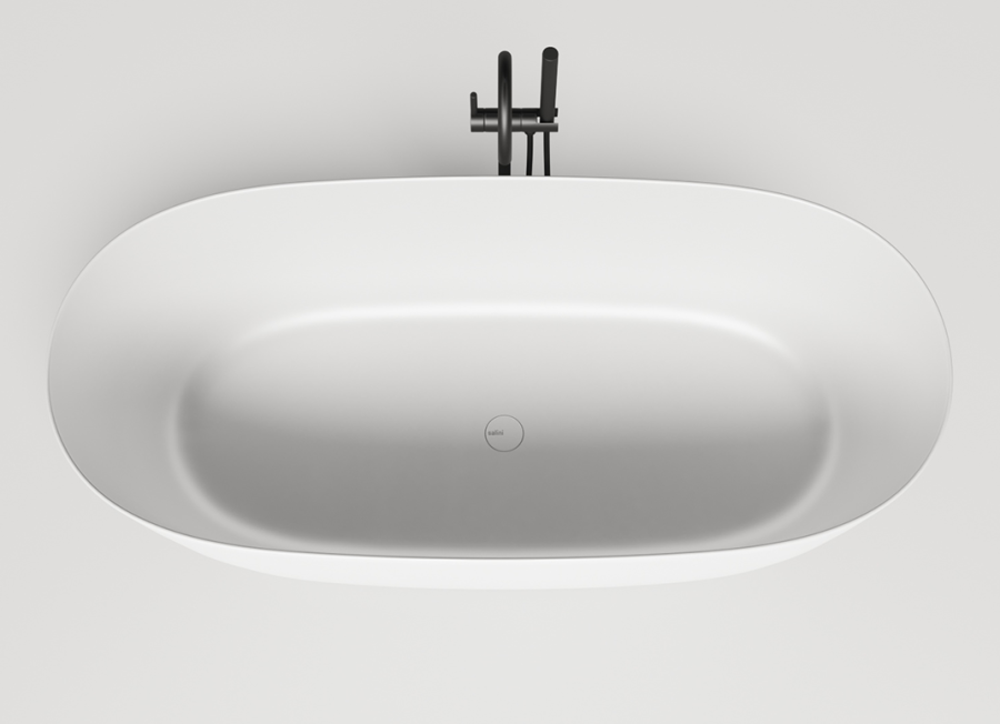 Ванна Salini Sofia Light 1650x750x600h мм, донный клапан "Up&Down" белый, сифон, без отверстия перелива, цвет белый глянцевый - изображение 1