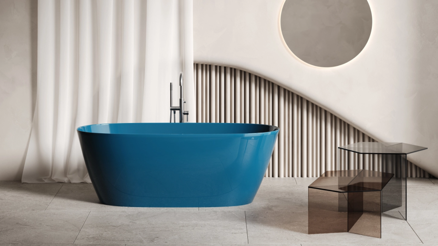 Ванна Salini Sofia Light 1650x750x600h мм, донный клапан "Up&Down" белый, сифон, без отверстия перелива, цвет белый глянцевый - изображение 3