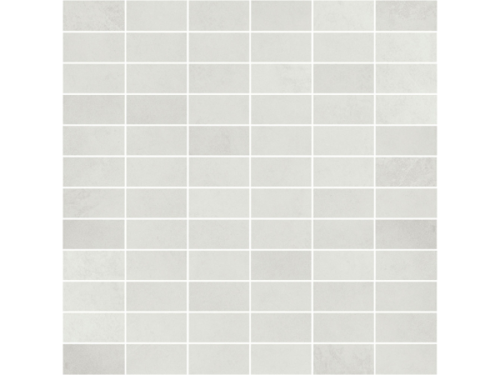 На изображении товар Terratinta Ceramics Мозаика, керамогранит Betontech Lappato White Mosaic 30x30 (2.5x5) / 10.5 от официального представителя в Москве