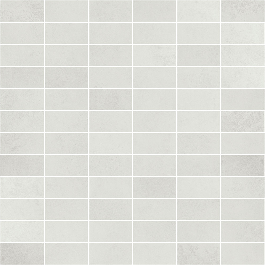 Terratinta Ceramics Мозаика, керамогранит Betontech Lappato White Mosaic 30x30 (2.5x5) / 10.5