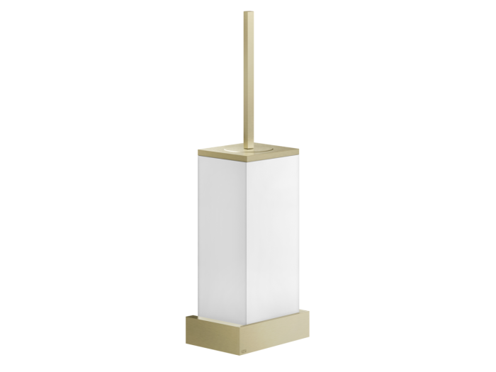На изображении товар Ёршик Gessi Rettangolo, настенный, цвет White/Brass Brushed PVD от официального представителя в Москве