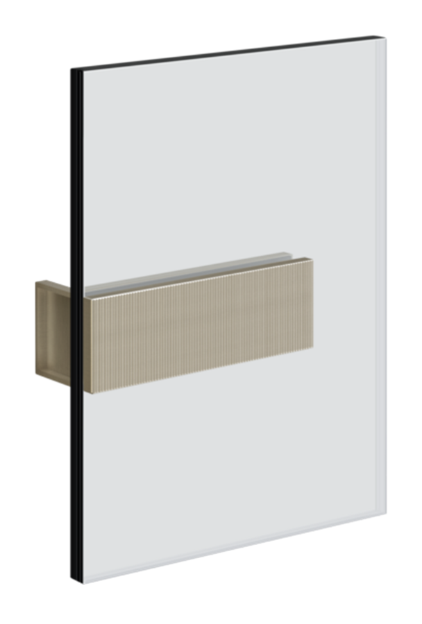 Зажим стена-стекло Gessi Rigato, ширина 160 мм, цвет Finox Brushed Nickel