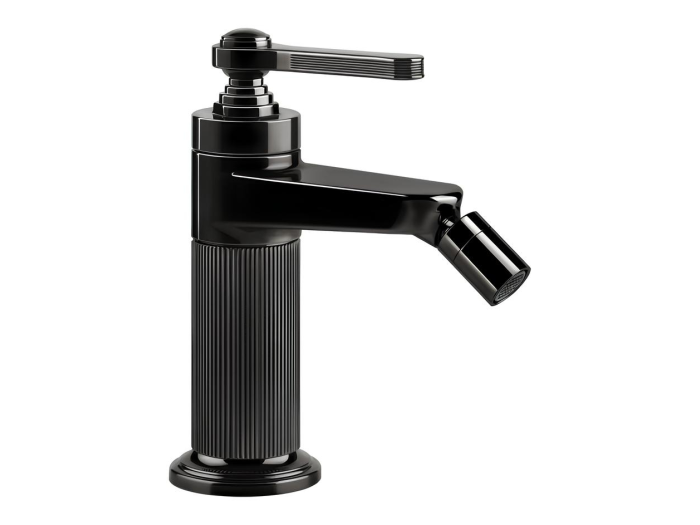 На изображении товар Смеситель для биде Gessi Venti20, с донным клапаном, цвет Black Metal PVD от официального представителя в Москве