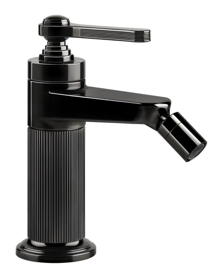 Смеситель для биде Gessi Venti20, с донным клапаном, цвет Black Metal PVD