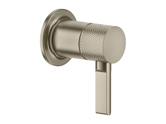 На изображении товар Смеситель Gessi Inciso, встраиваемый, однорычажный, на 1 выход, цвет Finox Brushed Nickel от официального представителя в Москве