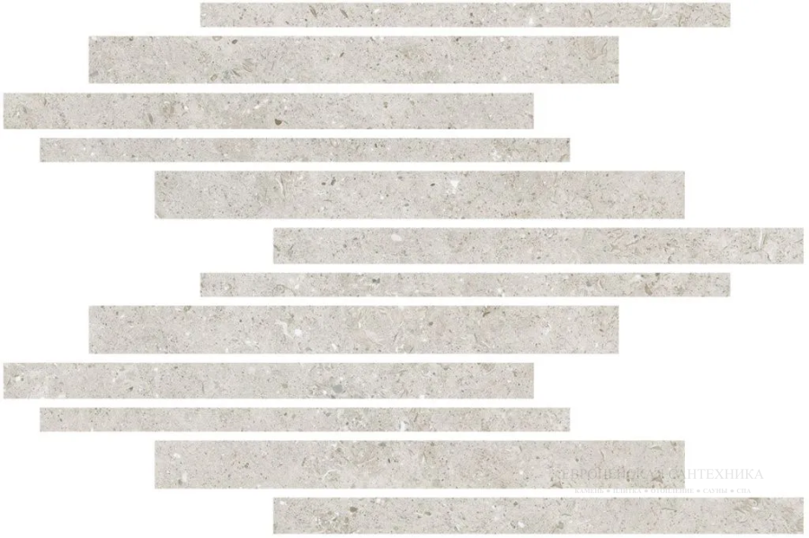 Living Ceramics Керамогранит Bera&Beren Light grey Mureto Mosaic Bush hammered 29,8x29,8